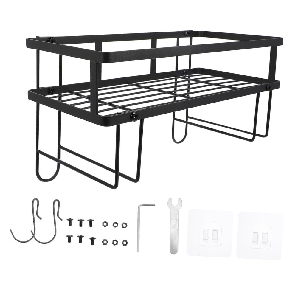 DOITOOL Single Layer Over The Toilet Storage Rack Carbon Steel Bathroom Shelf Organizer Wall-Mounted for Easy Bathroom Organization No Damage Installation