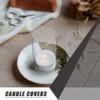 FOMIYES 4pcs Transparent Glass Candle Covers Straight Tube Design for Windproof Elegant Candle Shades for Home Decor and view 3