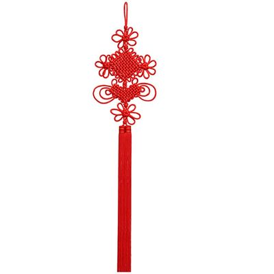 Chinese Knot 2022 Chinese New Year Chinese Knot with Tassel Hanging, Handmade Lucky Oriental Spring Festival Pendant(C)