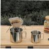 1pc Stainless Steel Collapsible Coffee Dripper Stove Folding Camping Coffee Drip Rack for Traveling Hiking Backpacking Picnic view 2