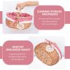 Woven Flower Basket Rattan Picnic Basket with Liner and Handle Oval Wicker Linen Floral Storage Basket Easter Eggs Holder Toy Tote for Easter Holiday Camping Home Decor Woven Planter view 3