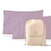 1000 TC Lavender Standard Pillowcases Set of 2 100% Egyptian Cotton Pillow Cases with Long Staple Cotton & Sateen Weave, Silky Soft Hotel - Like Bed Pillow Covers for Comfy Sleeping, Snug Fit view 1
