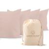 1000 TC Blush Standard Pillowcases Set of 4 100% Egyptian Cotton Pillow Cases with Long Staple Cotton & Sateen Weave, Silky Soft Hotel - Like Bed Pillow Covers for Comfy Sleeping, Snug Fit view 1