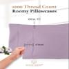 1000 TC Lavender King Pillowcases Set of 4 100% Egyptian Cotton Pillow Cases with Long Staple Cotton & Sateen Weave, Silky Soft Hotel - Like Bed Pillow Covers for Comfy Sleeping, Snug Fit view 3