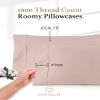 1000 TC Blush King Pillowcases Set of 2 100% Egyptian Cotton Pillow Cases with Long Staple Cotton & Sateen Weave, Silky Soft Hotel - Like Bed Pillow Covers for Comfy Sleeping, Snug Fit view 3