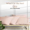 1000 TC Blush King Pillowcases Set of 4 100% Egyptian Cotton Pillow Cases with Long Staple Cotton & Sateen Weave, Silky Soft Hotel - Like Bed Pillow Covers for Comfy Sleeping, Snug Fit view 2