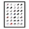HAUS AND HUES Sneaker Posters for Guys - Michael Jordan Shoes Poster, Sneaker Wall Art Cool Posters for Guys Bedroom, Dope Prints Sneakerhead Room Decor, Shoe Poster Cool Art (16x20 Black Frame) view 1