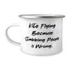 Best Kite Flying Gifts, Kite Flying Because Stabbing People is Wrong., Kite Flying 12oz Camper Mug From view 1