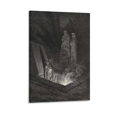 20 Masterpieces by Gustave Dore - Dore Woodcut Divine Comedy Poster Decorative Painting Canvas Wall Art Living Room Posters Bedroom Painting 28x42inch(70x105cm)