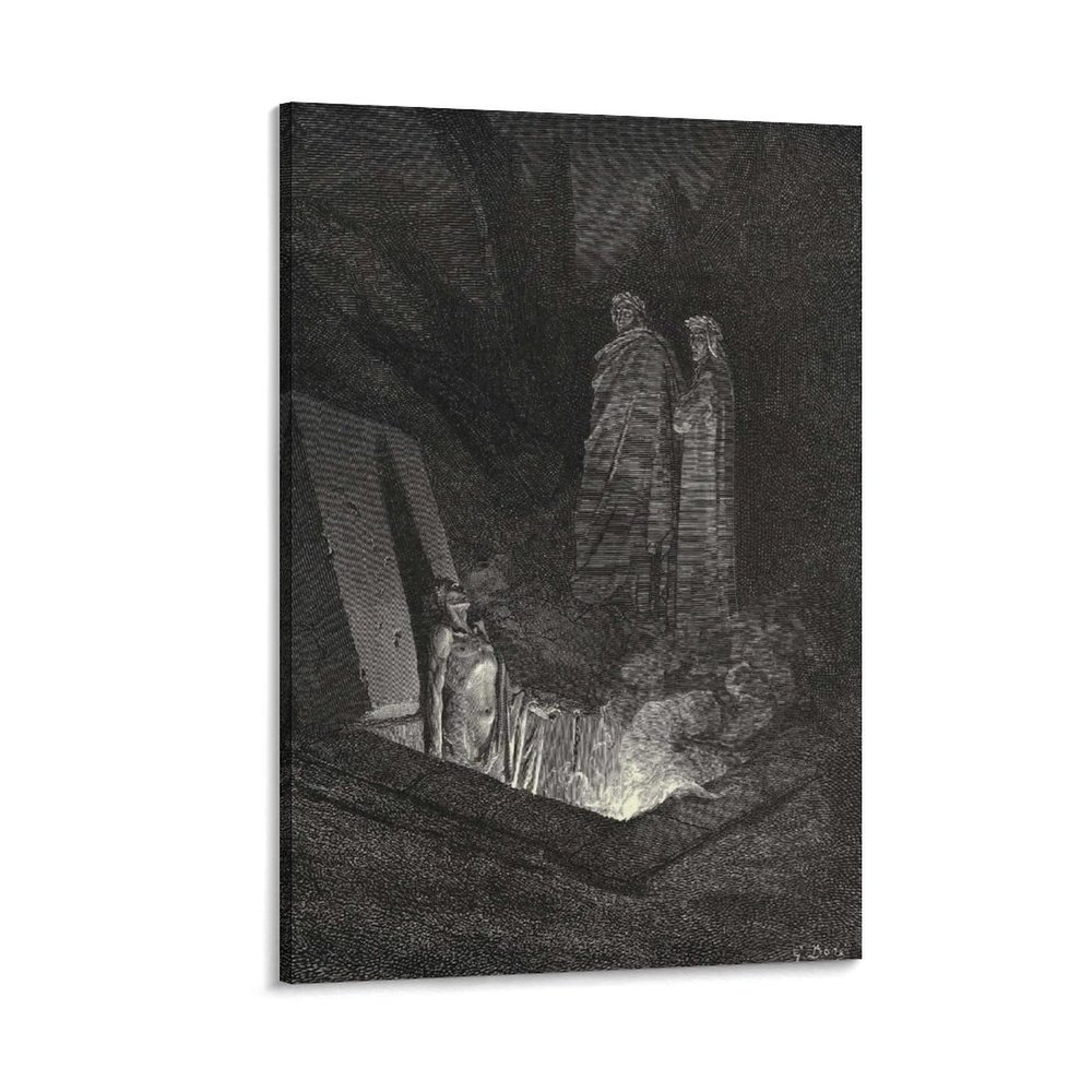 20 Masterpieces by Gustave Dore - Dore Woodcut Divine Comedy Poster Decorative Painting Canvas Wall Art Living Room Posters Bedroom Painting 28x42inch(70x105cm)