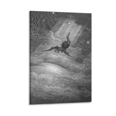 20 Masterpieces by Gustave Dore - Satan from Paradise Lost Canvas Art Poster and Wall Art Picture Print Modern Family Bedroom Decor Posters 28x42inch(70x105cm)