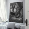 20 Masterpieces by Gustave Dore - Satan and Beelzebub Poster Decorative Painting Canvas Wall Art Living Room Posters Bedroom Painting 28x42inch(70x105cm) view 3