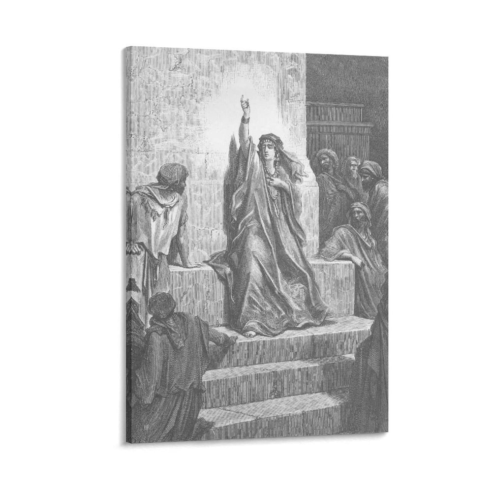 20 Masterpieces by Gustave Dore - Deborah Praises Jael Poster Decorative Painting Canvas Wall Art Living Room Posters Bedroom Painting 28x42inch(70x105cm)