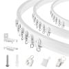 TOKPLNU Ceiling Curtain Track Flexible Bendable Curtain Track Wall Mount Curved 10Ft Ceiling Track for Curtains Rail Track Set System for Bay Window Room Divider RV view 1