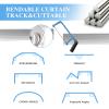 TOKPLNU Ceiling Curtain Track Flexible Bendable Curtain Track Wall Mount Curved 10Ft Ceiling Track for Curtains Rail Track Set System for Bay Window Room Divider RV view 4