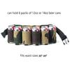 Beer Belt Holster, Beer Soda Bottle Belt Holder for Men, Drink Can Holder, Adjustable Waist Pack Bag, Holds 6 Cans, Perfect for Parties, Picnics, Hiking (Camouflage) view 3