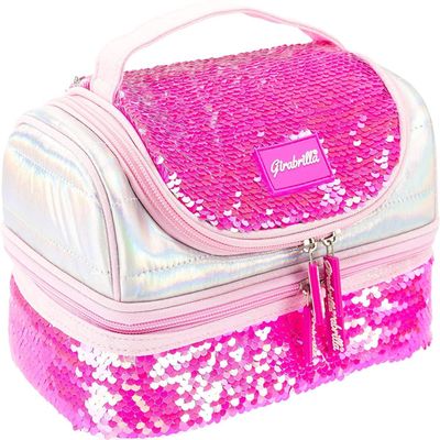 Girabrilla Girabrilla-19021 Children's Lunch Box, 2 Compartments, Magenta, Pink, One Size, 19021