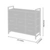 AZL1 Life Concept 7-Drawer Dresser, 3-Tier Storage Organizer, Tower Unit for Bedroom/Hallway/Entryway/Closets-Sturdy Steel Frame, Wooden Top, Removable Fabric Bins, Ivory view 3
