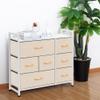 AZL1 Life Concept 7-Drawer Dresser, 3-Tier Storage Organizer, Tower Unit for Bedroom/Hallway/Entryway/Closets-Sturdy Steel Frame, Wooden Top, Removable Fabric Bins, Ivory view 4