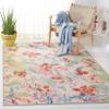 SAFAVIEH Washable Rug Paint Brush Collection - 3'3" x 5'3", Blue & Blush Pink, Slip Resistant & Easy to Clean, Ideal for Living Room, Bedroom, Nursery, Kids Playroom, Dining Space (PTB159M) view 1