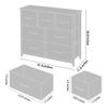 AZL1 Life Concept Storage Organizer 7-Drawer Closet Shelves, Sturdy Steel Frame Wood Top with Easy Pull Fabric Bins for Clothing, Ivory view 3