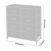 AZL1 Life Concept Storage Dresser Furniture Unit-Tall Standing Organizer for Bedroom, Office, Living Room, and Closet-8 Slim Drawer Removable Fabric Bins, Ivory view 3