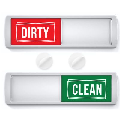 ASSURED SIGNS Dishwasher Magnet Clean Dirty Sign 7 x 2 Inch, Premium Build