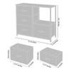 AZL1 Life Concept Dresser Storage Tower with Shelves, 4 Drawers Closet Organizer, Night Stand, Fabric Bins, Versatile Cabinet for Bedroom, Living Room, Hallway, Wood Handles (Black and White) view 3