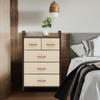 AZL1 Life Concept Fabric 5 Drawers Organizer Unit Easy Assembly Vertical Dresser Storage Tower for Closet, Bedroom, Entryway, Beige view 2