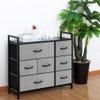 AZL1 Life Concept 7-Drawer Dresser, 3-Tier Storage Organizer, Tower Unit for Bedroom/Hallway/Entryway/Closets-Sturdy Steel Frame, Wooden Top, Removable Fabric Bins, Black and White view 4