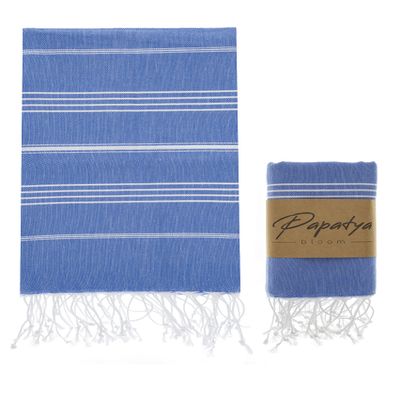 Papatya Bloom Turkish Beach Bath Towel, Cotton, Quick Dry, Lightweight, Large, Peshtemal for Bathroom Pool SPA Yoga Picnic Blanket 39" x 71" Absorbent for Fast Drying