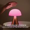 Lexon Mina L Audio 2 in 1 Mushroom Table Lamp and Wireless Bluetooth Speaker, 9 LED Color Mood Lamp for Bedrooms & Living Room & Music Player - Alu Poli view 4