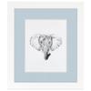 ArtToFrames 21x25 inch Satin White Frame Picture Frame with 2 Inch Single Baby Blue Mat, SingleMat-FRBW26074-21x25-860 view 2