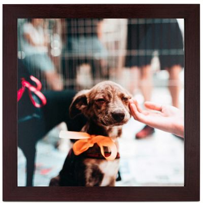 ArtToFrames 24x36 Inch Brown Picture Frame, This 1.25 Inch Custom MDF Poster Frame is Mahogany - Comes with Foam Backing 3/16 inch and Regular Acrylic (FBPLFRBW26039-24x36)