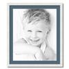 ArtToFrames 21x25 inch Satin White Frame Picture Frame with 2 Inch Single Dutch Blue Mat, SingleMat-FRBW26074-21x25-785 view 1