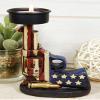 Ebros Gift Rustic Western Patriotic USA American Flag Six Shooter Revolver Pistol Gun with Bullet Shell Votive Tea Light Candle Holder Decorative Figurine Country Accent T-Lite Candleholders view 4