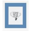 ArtToFrames 21x25 inch Satin White Frame Picture Frame with 2 Inch Single Liberty Blue Mat, SingleMat-FRBW26074-21x25-817 view 2