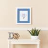 ArtToFrames 21x25 inch Satin White Frame Picture Frame with 2 Inch Single Liberty Blue Mat, SingleMat-FRBW26074-21x25-817 view 3
