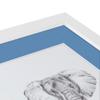 ArtToFrames 21x25 inch Satin White Frame Picture Frame with 2 Inch Single Liberty Blue Mat, SingleMat-FRBW26074-21x25-817 view 4