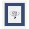ArtToFrames 22x25 inch Satin White Frame Picture Frame with 2 Inch Single Delft Blue Mat, SingleMat-FRBW26074-22x25-885 view 2