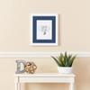 ArtToFrames 22x25 inch Satin White Frame Picture Frame with 2 Inch Single Delft Blue Mat, SingleMat-FRBW26074-22x25-885 view 3