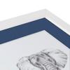 ArtToFrames 22x25 inch Satin White Frame Picture Frame with 2 Inch Single Delft Blue Mat, SingleMat-FRBW26074-22x25-885 view 4