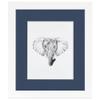 ArtToFrames 21x25 inch Satin White Frame Picture Frame with 2 Inch Single Midnight Blue Mat, SingleMat-FRBW26074-21x25-837 view 2