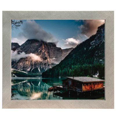 ArtToFrames 24x36 Inch Gray Picture Frame, This 1.25 Inch Custom MDF Poster Frame is Classic Silver - Comes with Foam Backing 3/16 inch and Regular Acrylic (FBPL0066-76808-YSLV-24x36)