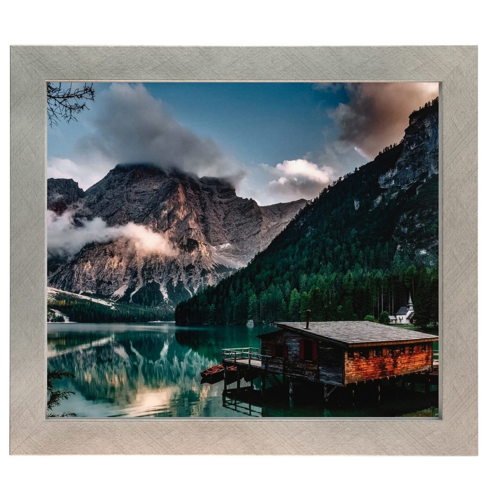ArtToFrames 24x36 Inch Gray Picture Frame, This 1.25 Inch Custom MDF Poster Frame is Classic Silver - Comes with Foam Backing 3/16 inch and Regular Acrylic (FBPL0066-76808-YSLV-24x36)