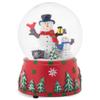 Elanze Designs Cardinal MM Sturdy Polyresin Christmas Glitter Water Snow Globe Magical Whimsical Tabletop Dresser Nightstand Figurine Decoration Plays Frosty The Snowman view 1