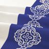 15 Piece Bathroom Shower Curtain set with matching Memory Foam Bath rugs. 2 Solid Navy Blue Beige Color Modern Design None-Slip Bath Mats Includes12 Roller Ball Hooks Style Carrie (Navy) view 4