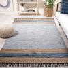 SAFAVIEH Area Rug 8x10 - Vintage Leather Collection - Large - Grey & Natural, Handmade Modern Fringe, Ideal for Living Room, Bedroom, Dining Space (VTL602F) view 1