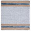 SAFAVIEH Area Rug 8x10 - Vintage Leather Collection - Large - Grey & Natural, Handmade Modern Fringe, Ideal for Living Room, Bedroom, Dining Space (VTL602F) view 2