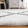 SAFAVIEH Area Rug 8x10 - Berber Shag Collection - Large - Ivory & Grey, Moroccan Design, Non-Shedding & Easy Cleaning, Plush Thick Pile, Ideal for Living Room, Bedroom, Dining Space (BER522F) view 4